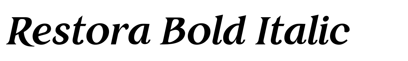 Restora Bold Italic